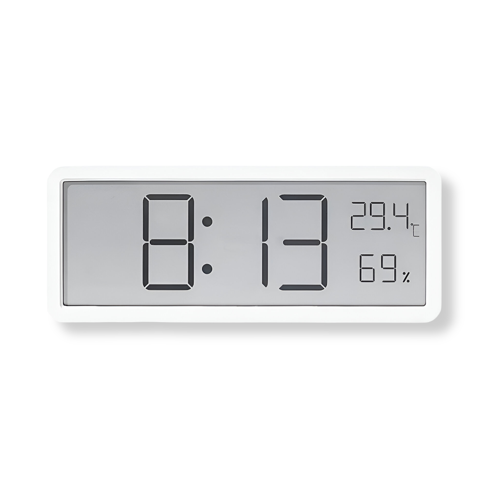 Digitale LED-Wandklok – Groot Display met Temperatuur- en Vochtigheidsweergave