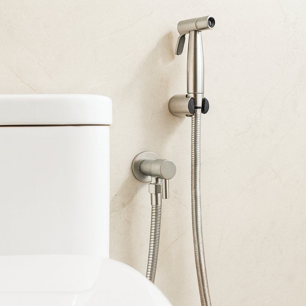 Bidet Sprayer in Roestvrij Staal – Wandmontage met Verstelbare Stralen
