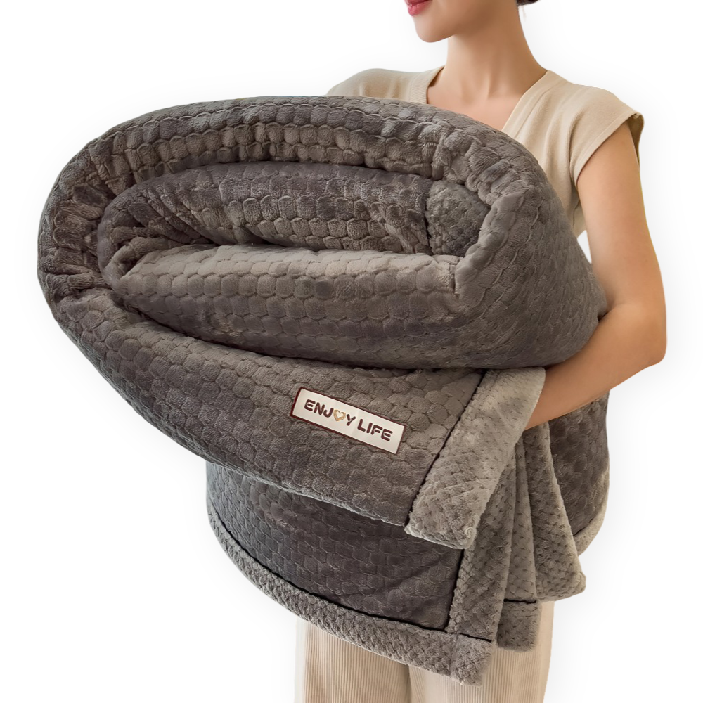 Stijlvolle Ultra-zachte Pluche Knuffeldeken - Luxe Jaarrond Worpdeken - Dikke en Fluffy Winterwarmte Essentieel