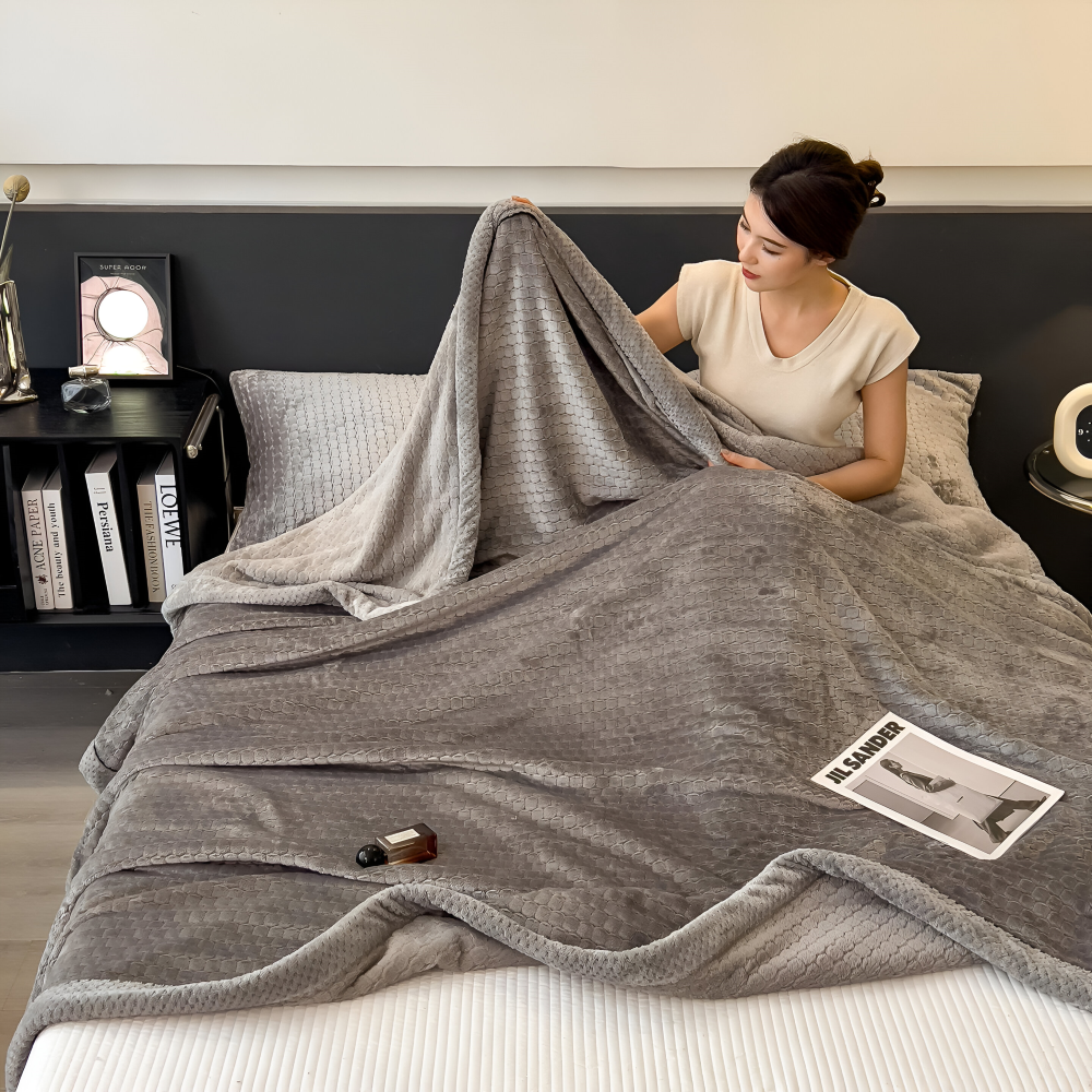 Stijlvolle Ultra-zachte Pluche Knuffeldeken - Luxe Jaarrond Worpdeken - Dikke en Fluffy Winterwarmte Essentieel