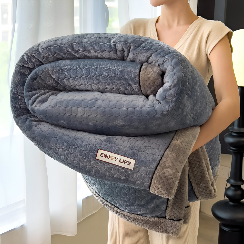 Stijlvolle Ultra-zachte Pluche Knuffeldeken - Luxe Jaarrond Worpdeken - Dikke en Fluffy Winterwarmte Essentieel