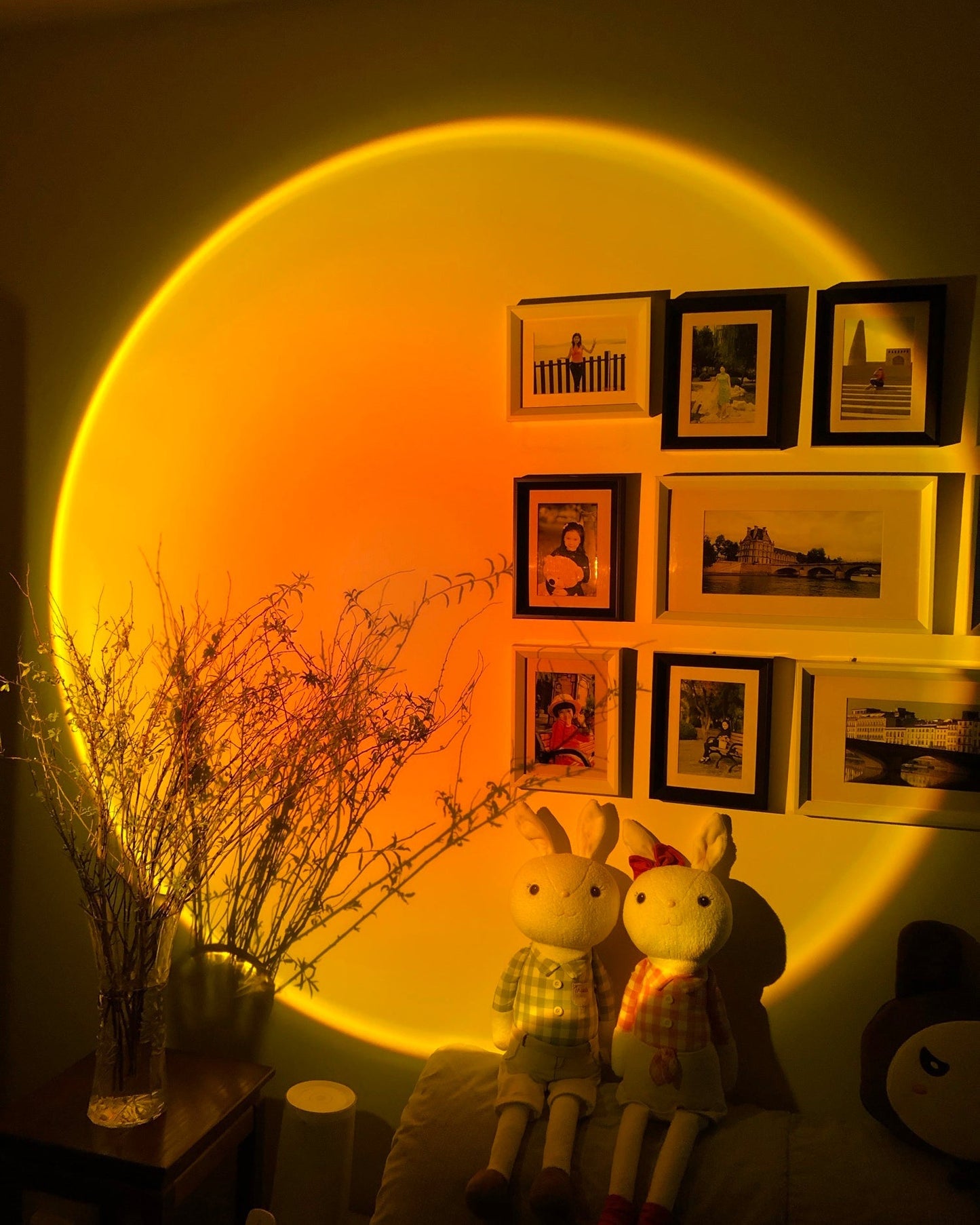 LED Kleurenprojector Vloerlamp | Minimalistisch Halo Licht Effect