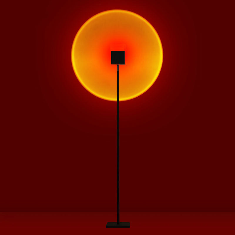 LED Kleurenprojector Vloerlamp | Minimalistisch Halo Licht Effect