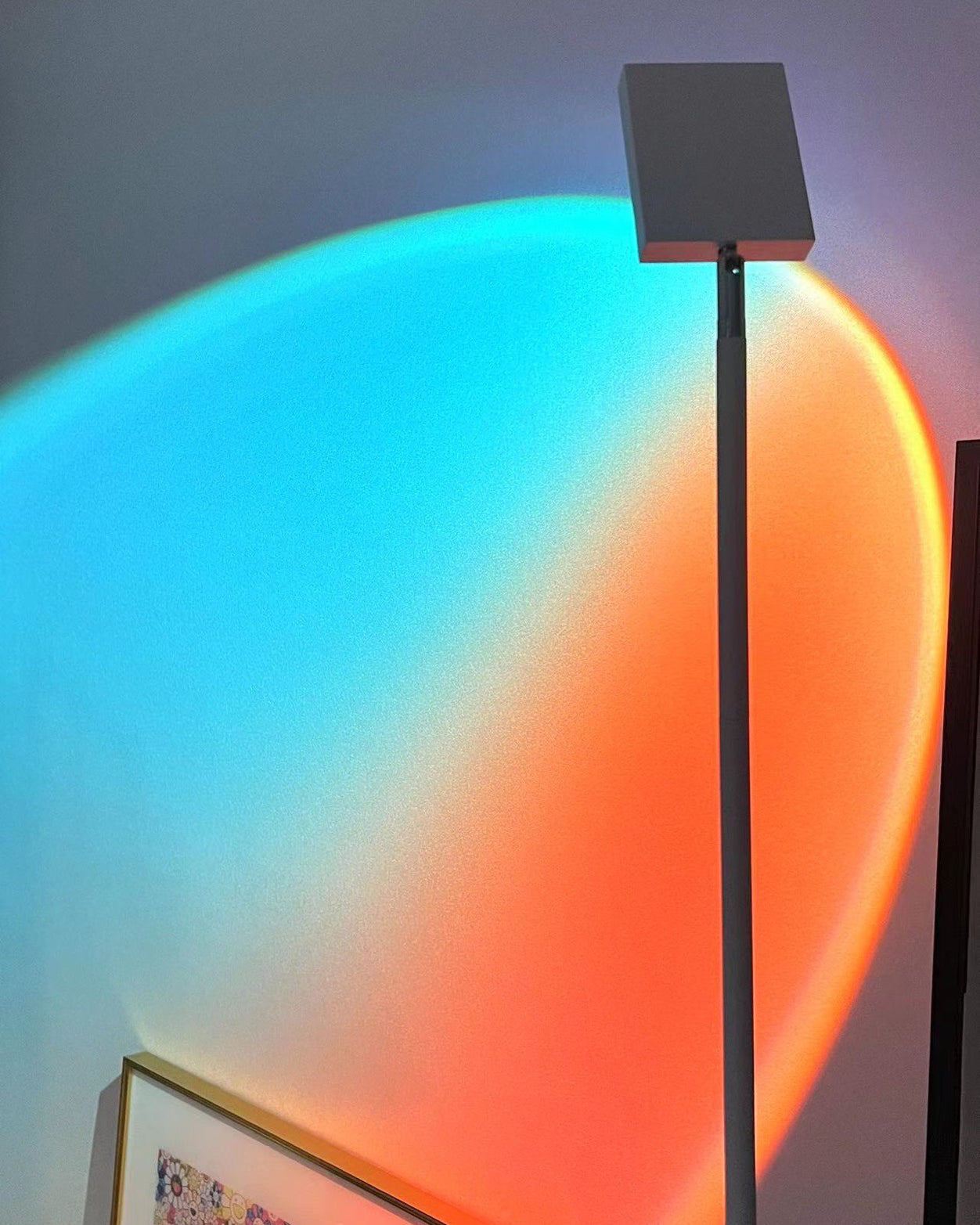 LED Kleurenprojector Vloerlamp | Minimalistisch Halo Licht Effect