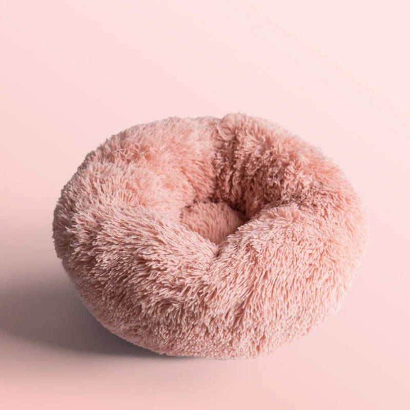 Rund Plüsch Kalmerende Donut Hondenbed voor kleine tot grote honden