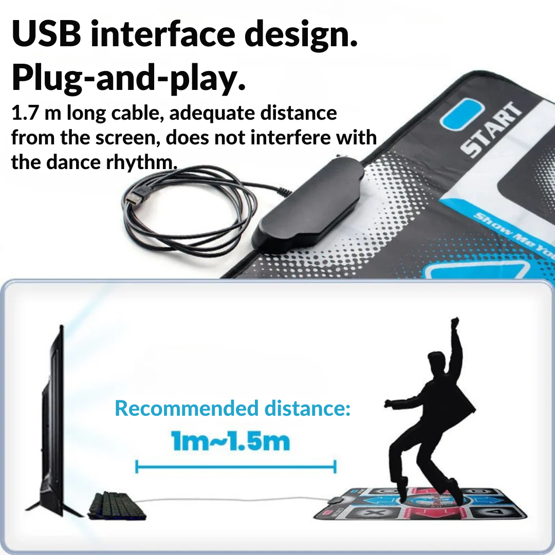 Dansmat | Meer beweging thuis | Bluetooth, antislip, spelmodi | MovePulse
