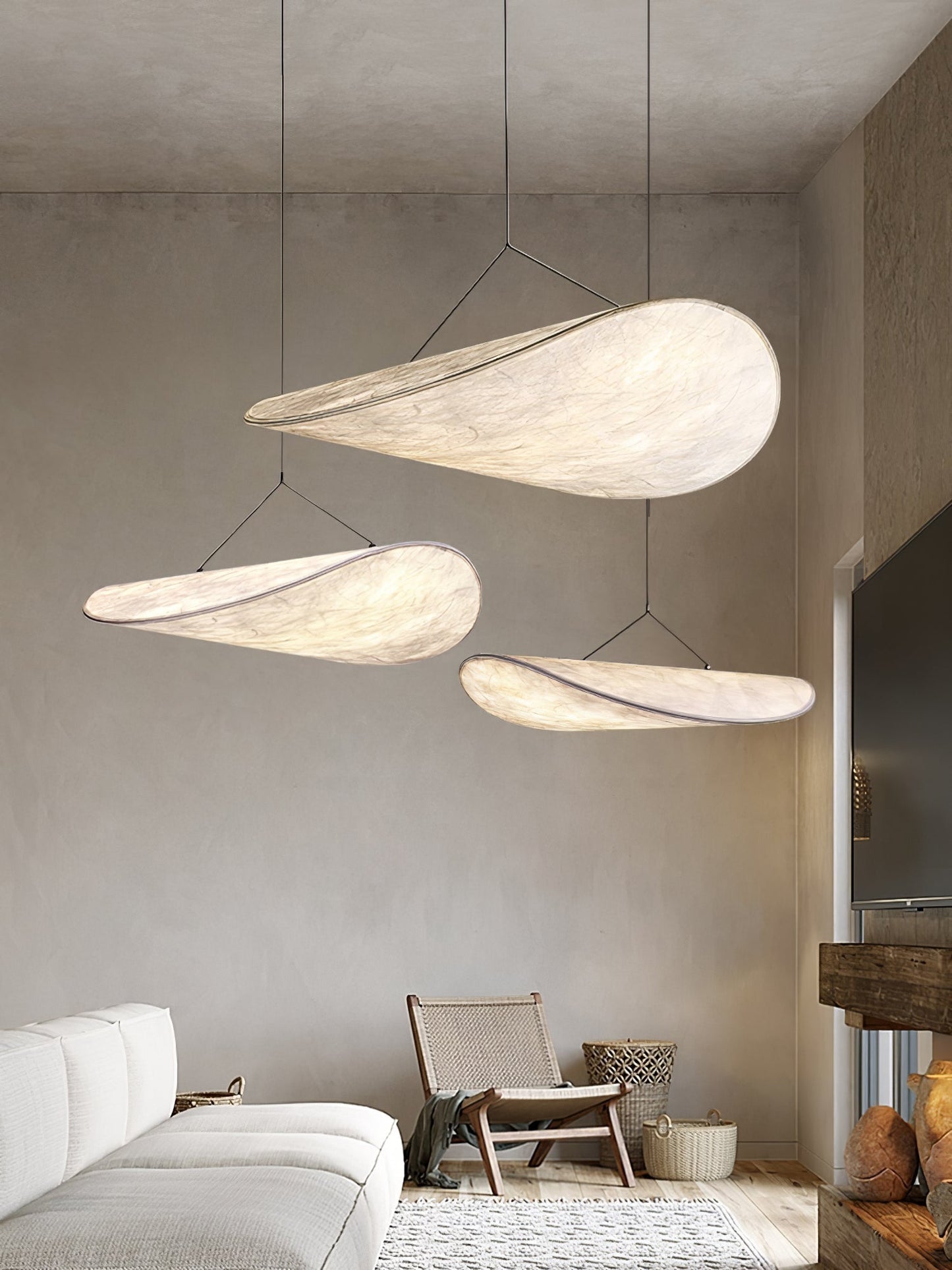 Sereca Hanglamp van Papier en Glasvezel