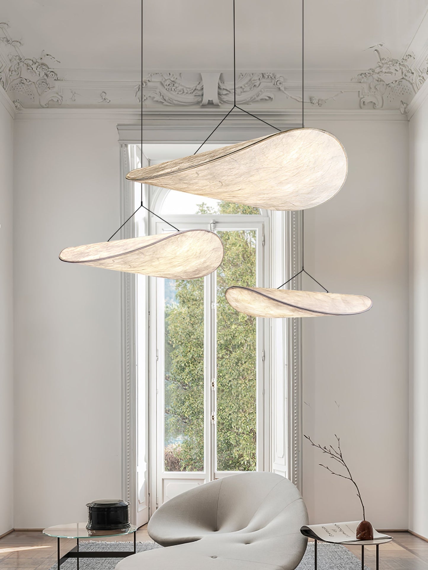 Sereca Hanglamp van Papier en Glasvezel