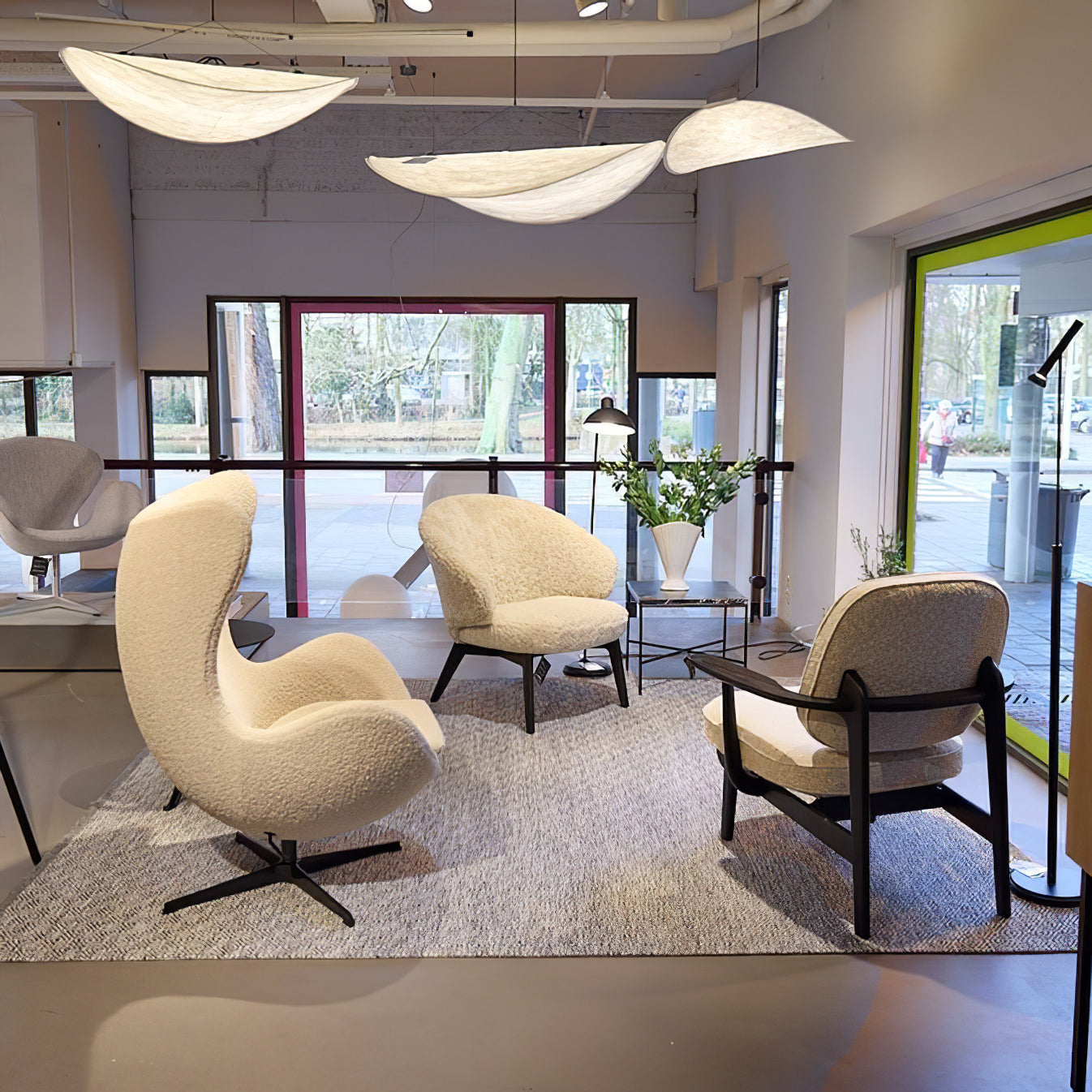 Sereca Hanglamp van Papier en Glasvezel