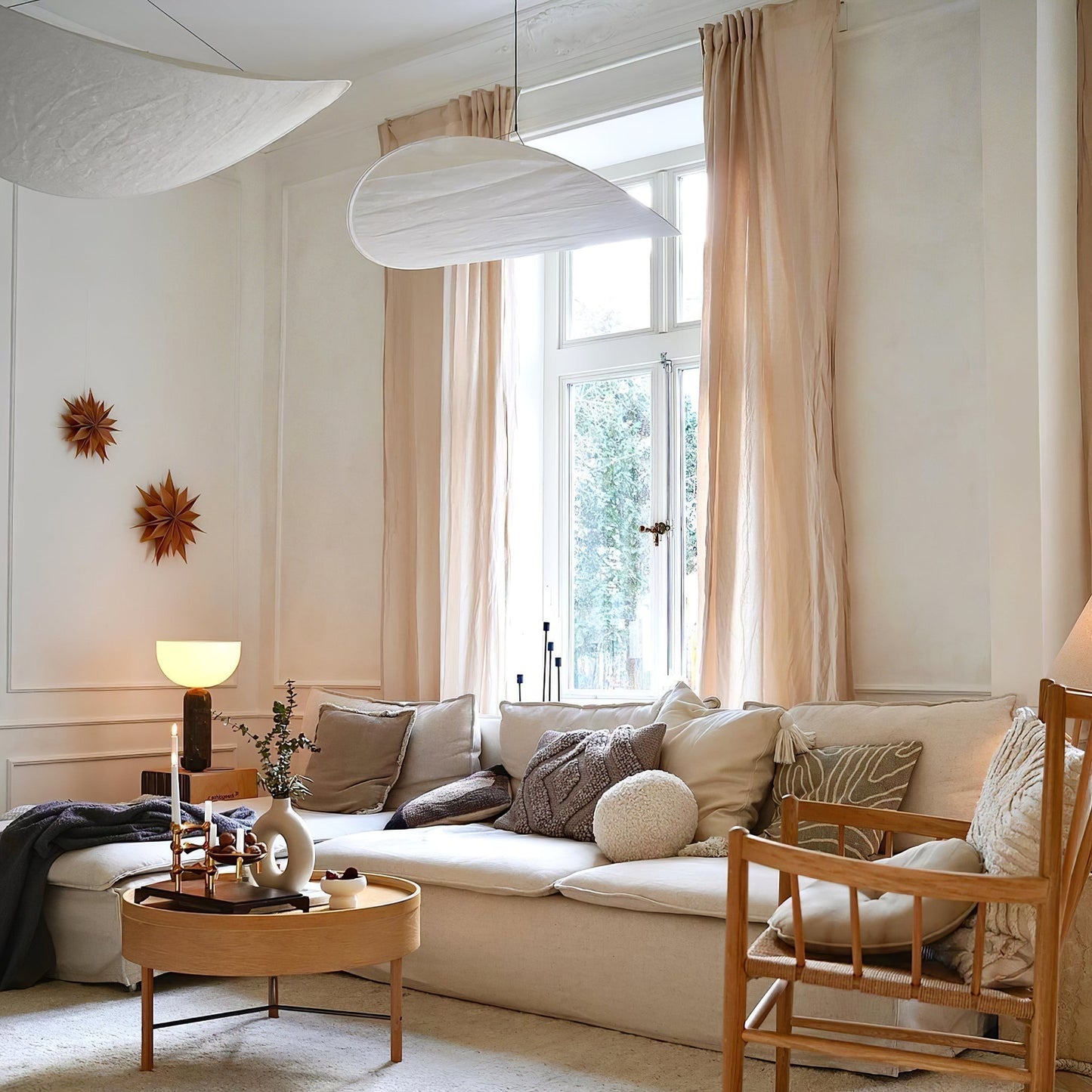 Sereca Hanglamp van Papier en Glasvezel