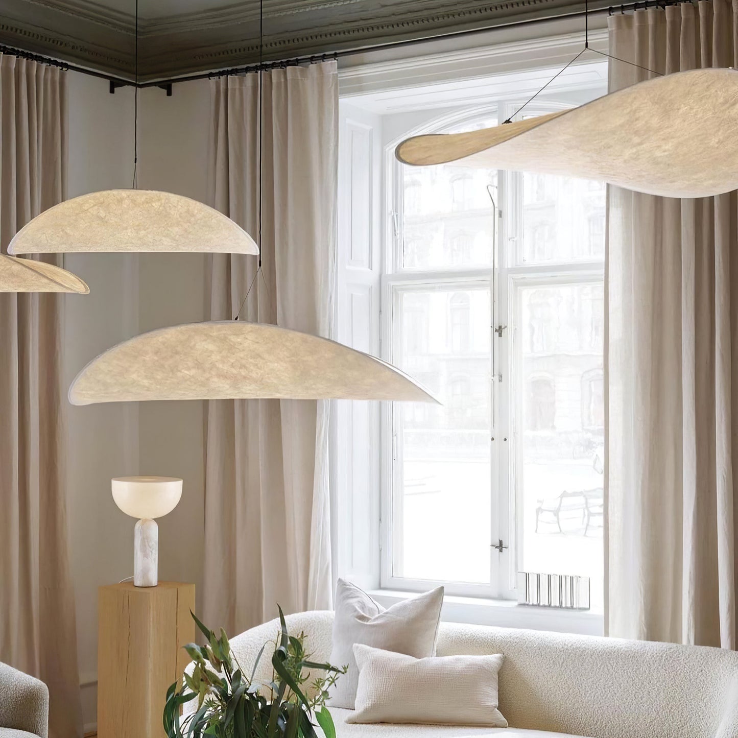 Sereca Hanglamp van Papier en Glasvezel