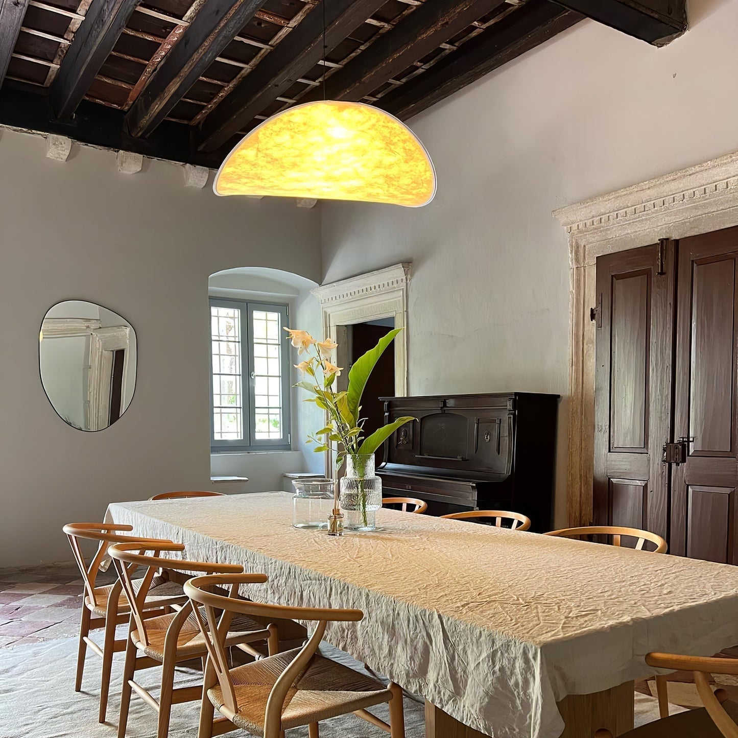 Sereca Hanglamp van Papier en Glasvezel
