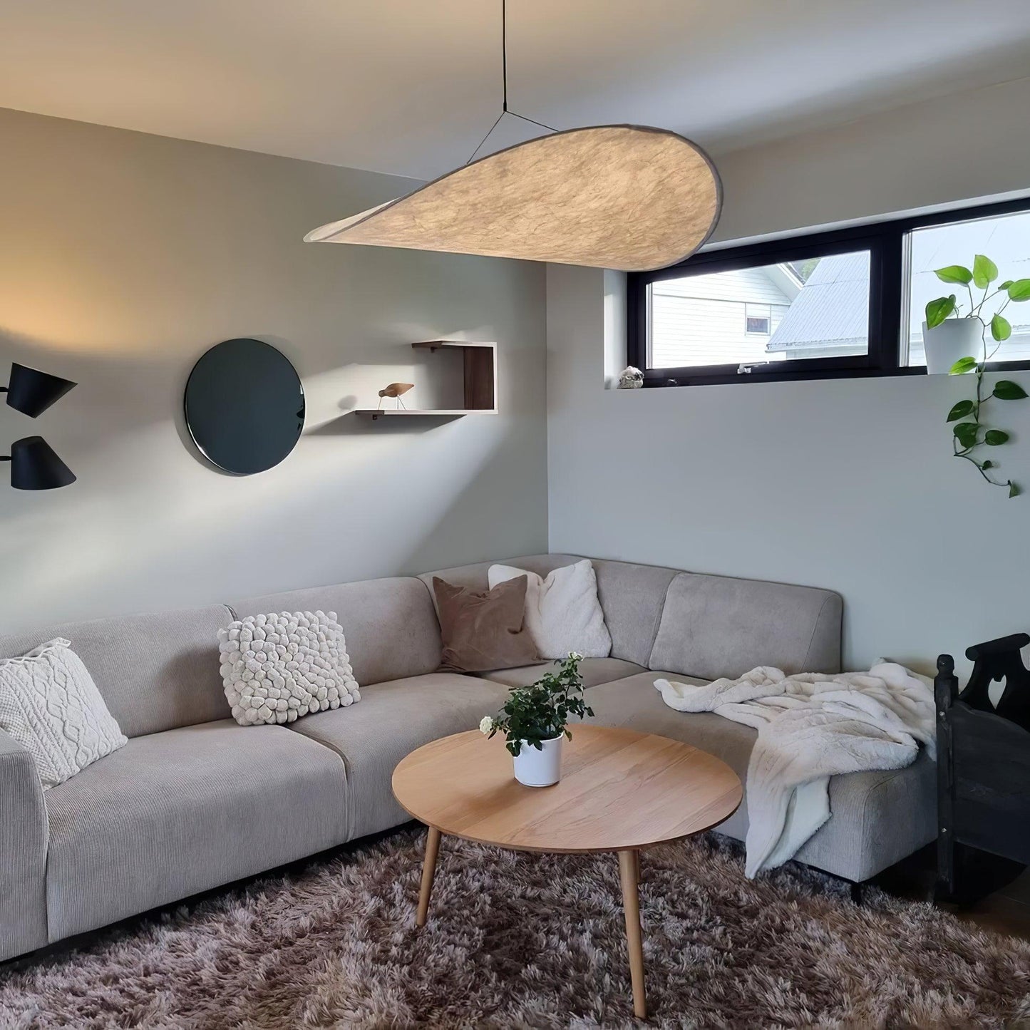 Sereca Hanglamp van Papier en Glasvezel