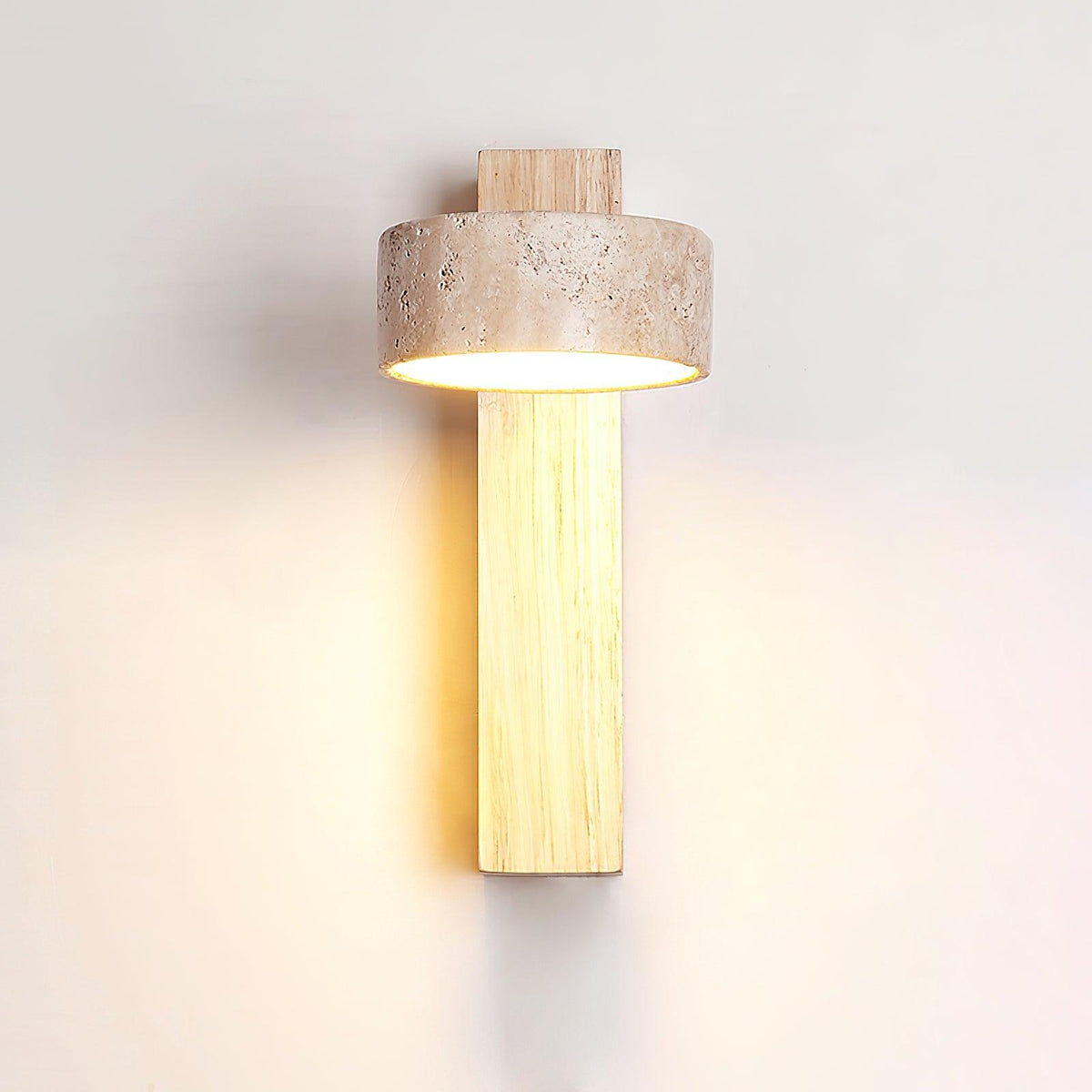 Jovan Wandlamp Travertine Hout