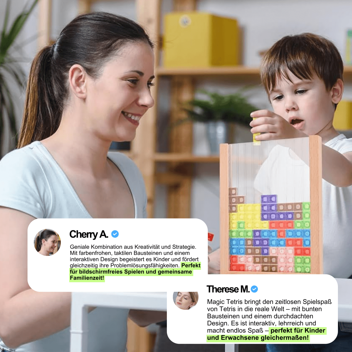 EcoBlock Tetris Bord – Duurzaam Tetris-puzzelspel voor het hele gezin