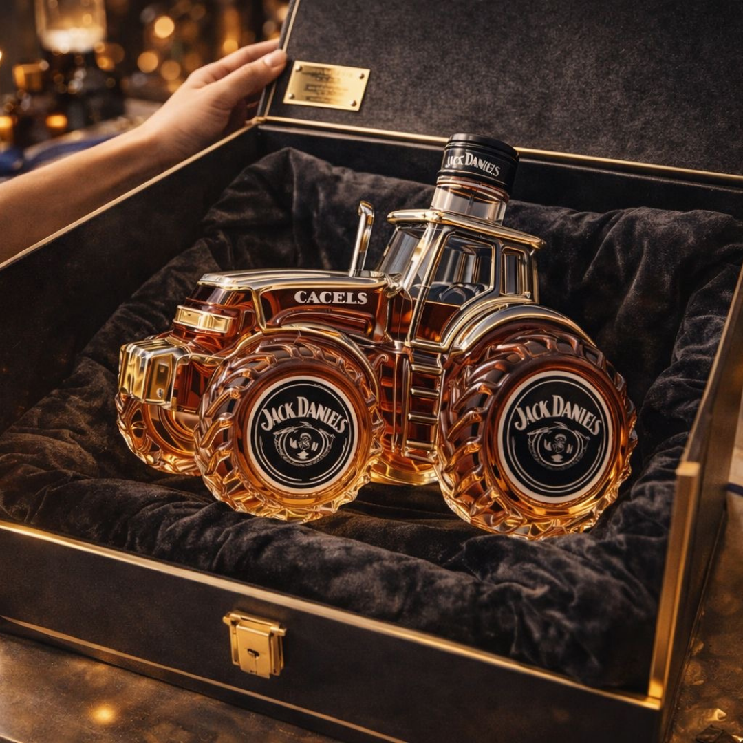 Traktor Whisky Decanteerder – 500ml Glazen Fles met Rustiek Verzamelontwerp