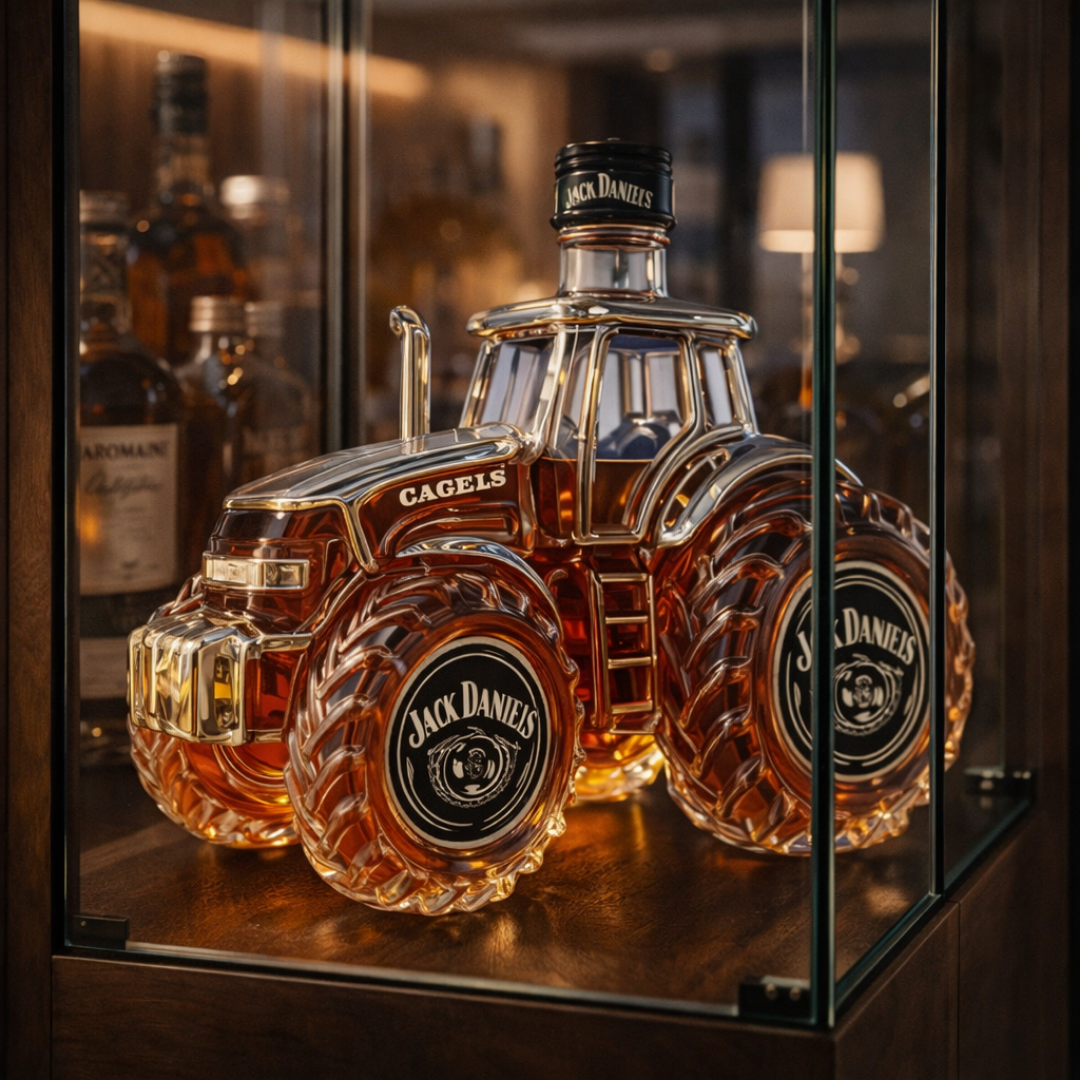 Traktor Whisky Decanteerder – 500ml Glazen Fles met Rustiek Verzamelontwerp