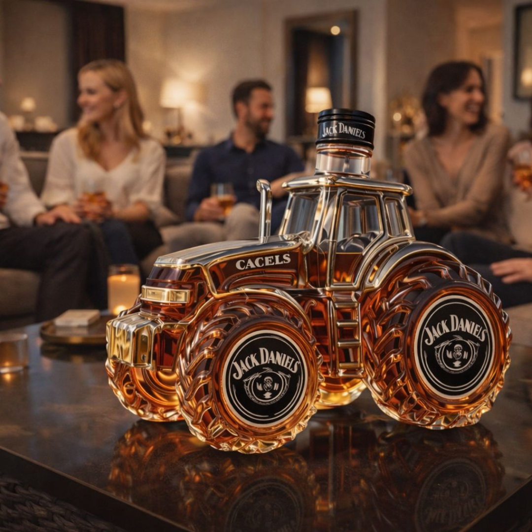 Traktor Whisky Decanteerder – 500ml Glazen Fles met Rustiek Verzamelontwerp