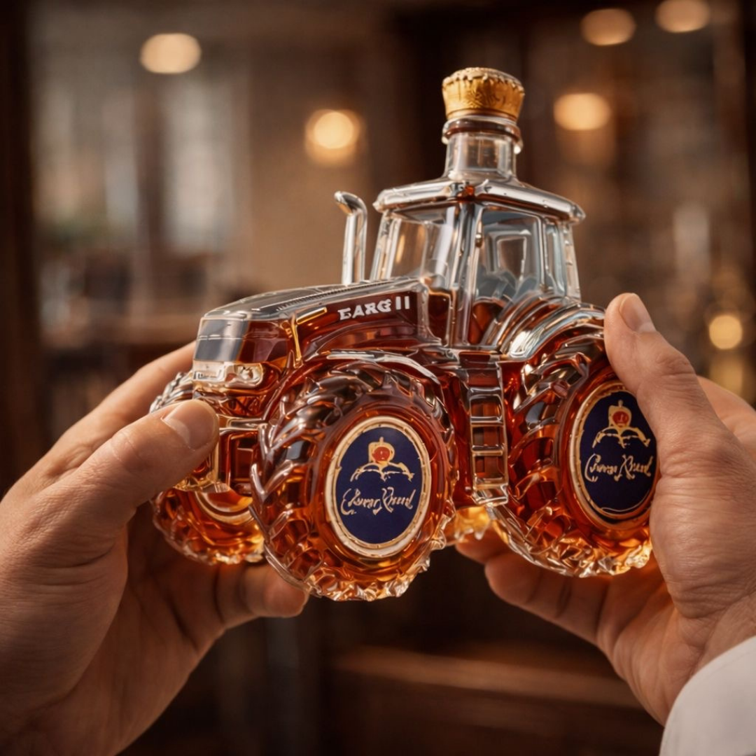 Traktor Whisky Decanteerder – 500ml Glazen Fles met Rustiek Verzamelontwerp