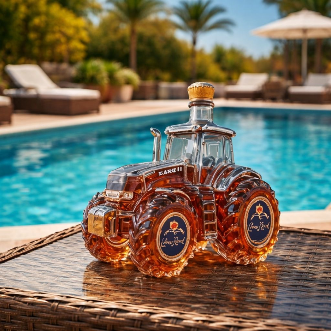 Traktor Whisky Decanteerder – 500ml Glazen Fles met Rustiek Verzamelontwerp