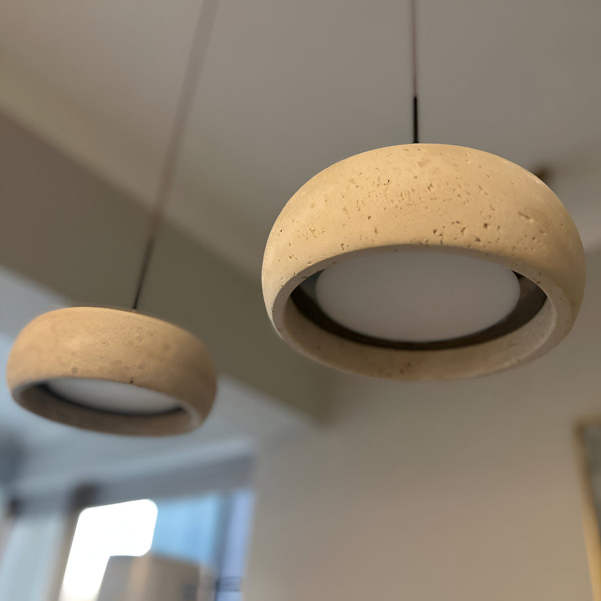 Wabi Sabi Stijl Travertijn Steen Hanglamp