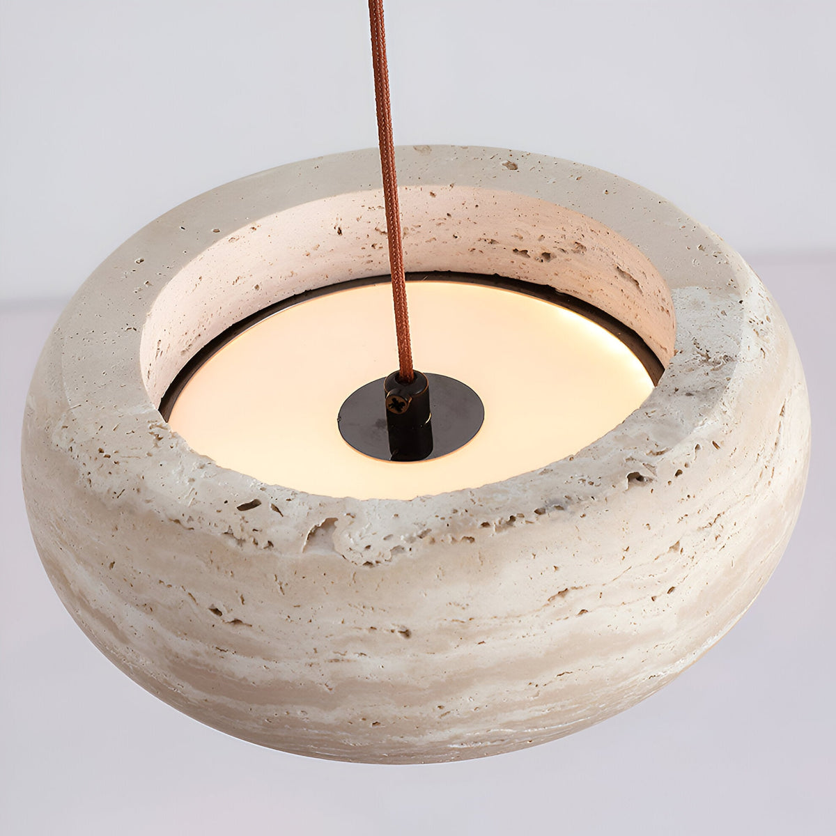 Wabi Sabi Stijl Travertijn Steen Hanglamp