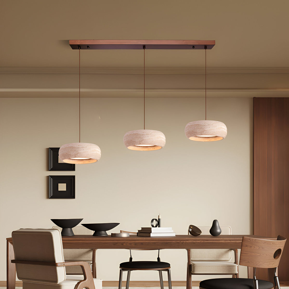 Wabi Sabi Stijl Travertijn Steen Hanglamp