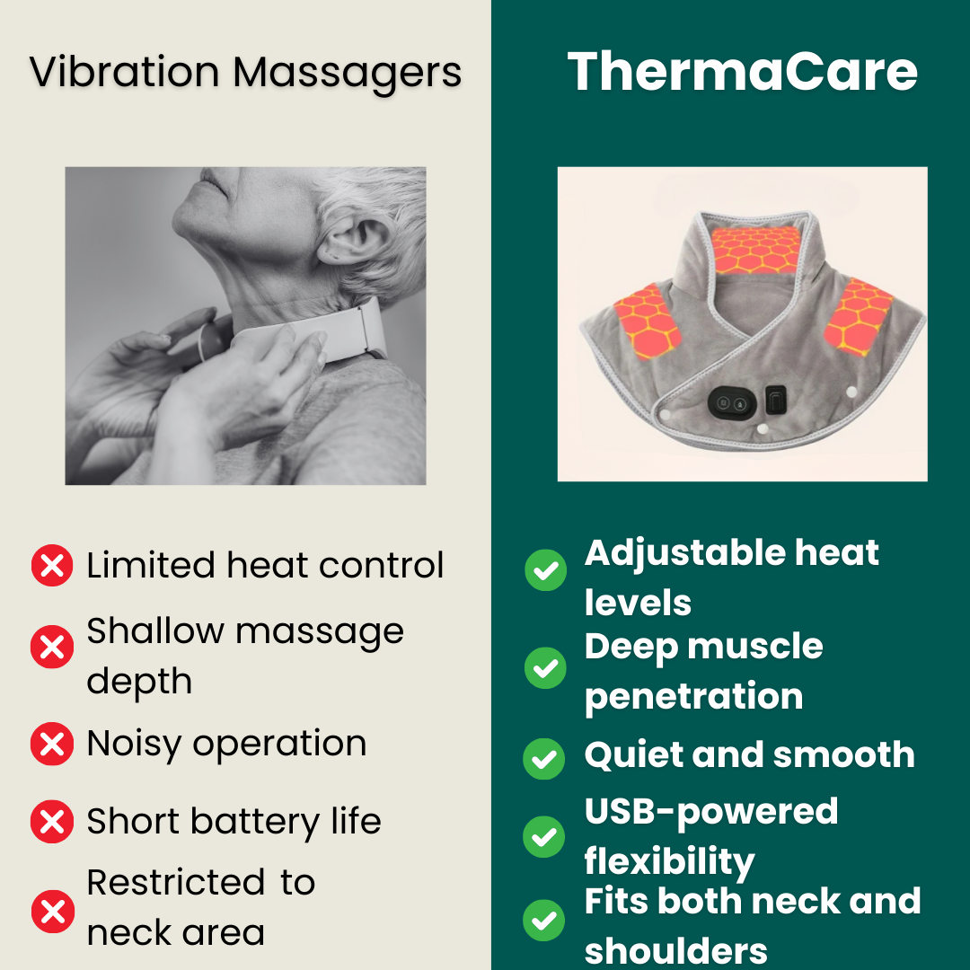Skanto | Nekverwarmer & Massageapparaat | Nek- en schouderwarmte voor spierontspanning | Verstelbare instellingen voor stressreductie | Gerichte nekpijn en ontspanning