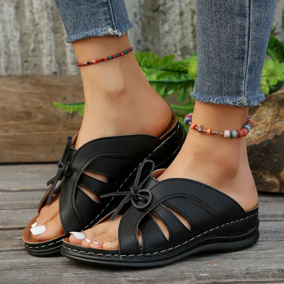 Uniq comfortabele sandalen met voetboog | Zeg maar dag tegen voetpijn met deze ondersteunende sport sleehakken met een boogknoopontwerp, die verlichting bieden bij eeltknobbels en fasciitis plantaris met ademend comfort.
