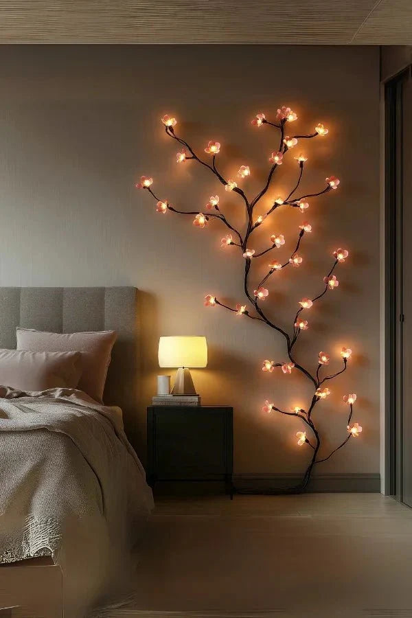 Boomvormige Wandlamp met LED Verlichting voor een Sfeervol Interieur