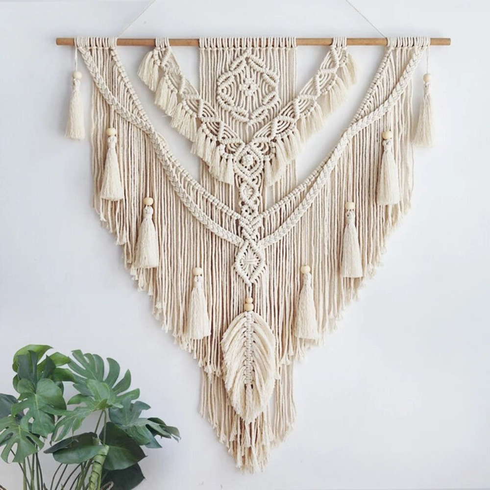 Liora – Macramé Wanddecoratie Scandinavische Boho – Woondecoratie