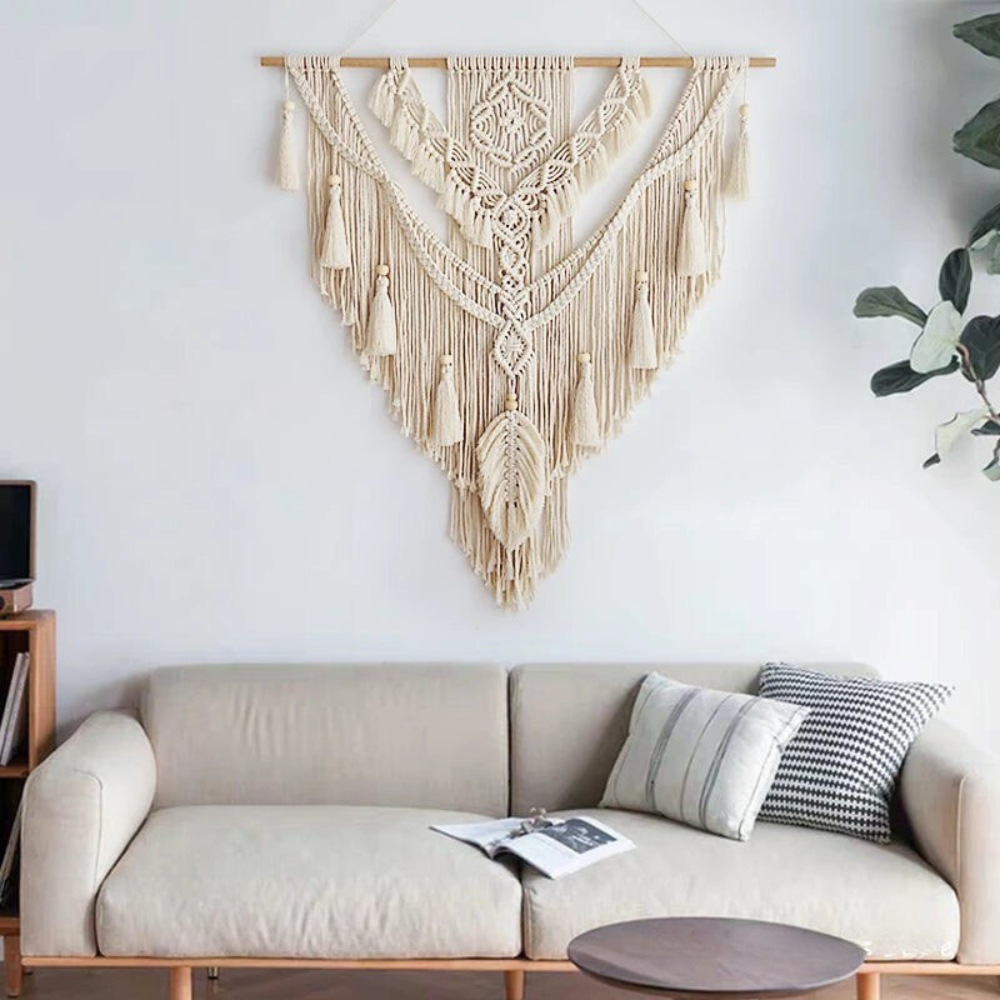 Liora – Macramé Wanddecoratie Scandinavische Boho – Woondecoratie