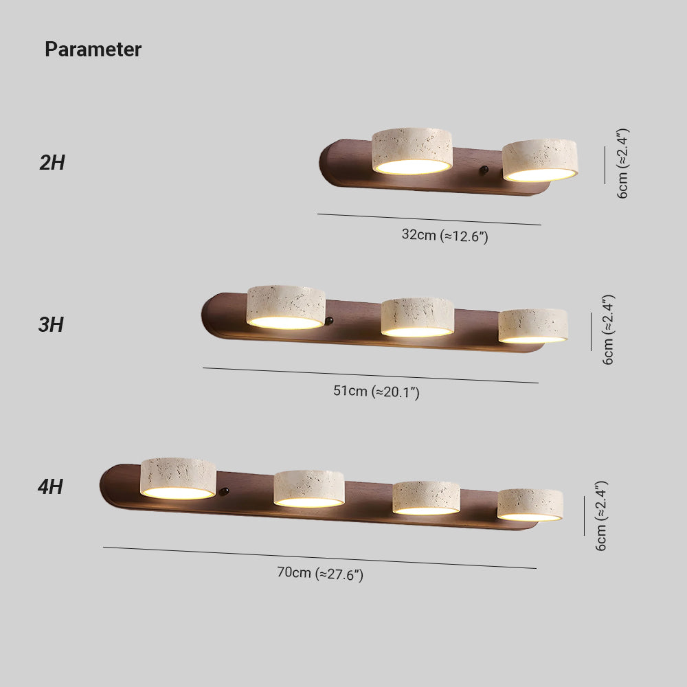 Tuelo Wandlamp Binnen in Neutraal Travertin