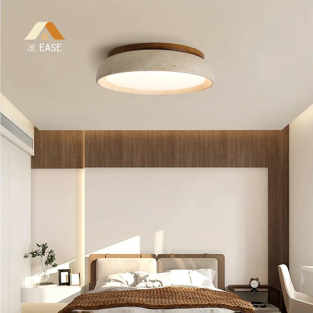 Veliana Wabi-Sabi Ronde Travertine Plafondlamp