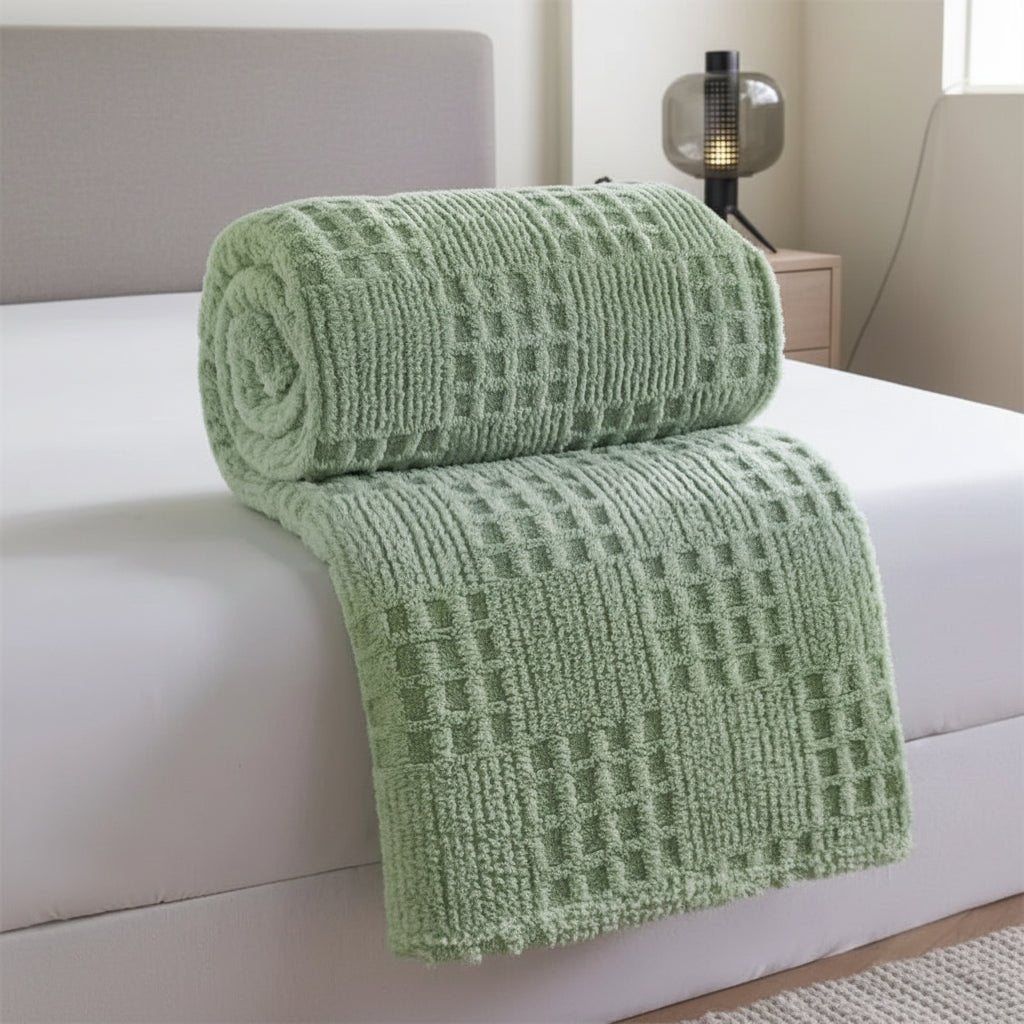 VelvetNest | Luxe Zachte Dikke Jacquard Velours Deken
