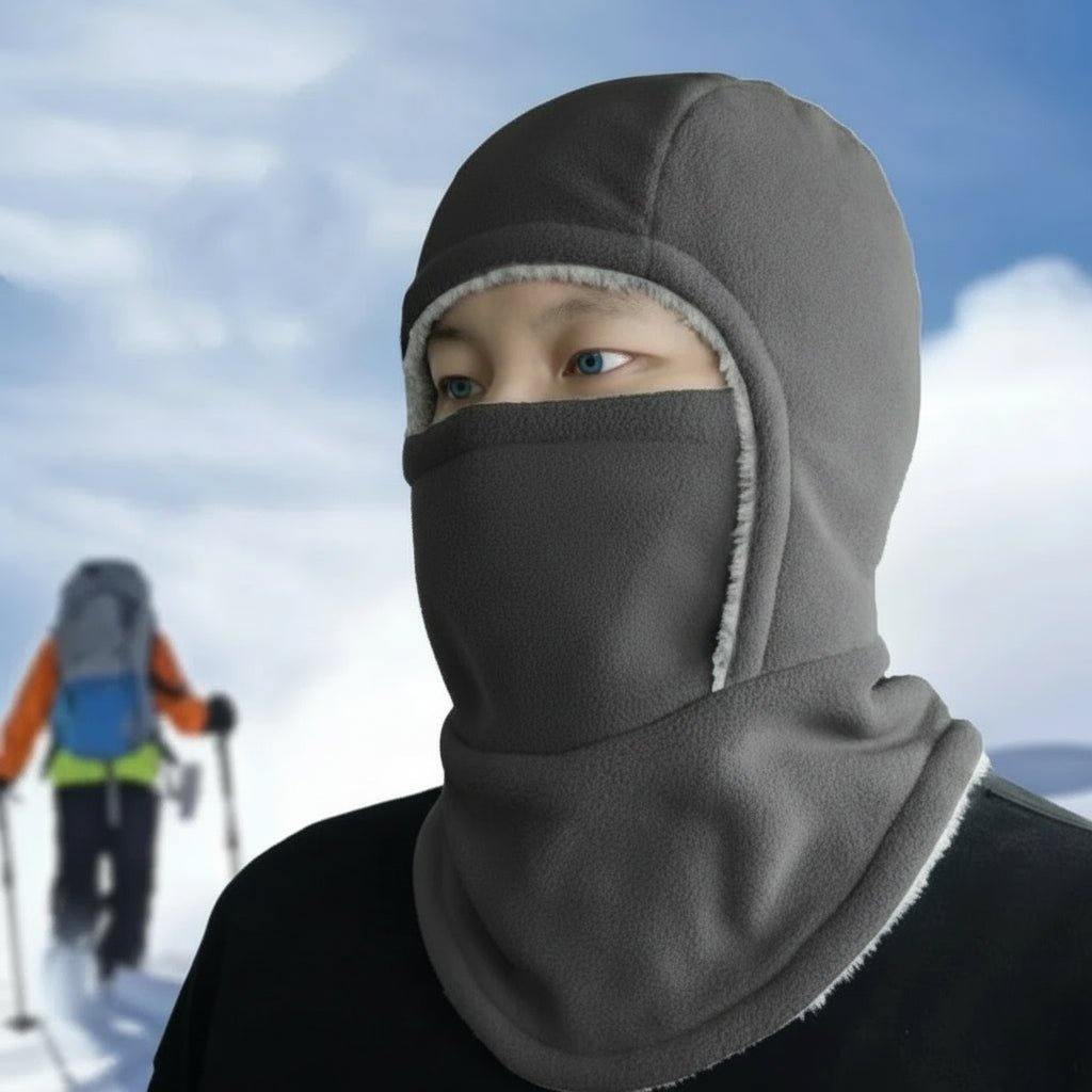 KÄLTEHAUBE – Thermische fleece-stormcapuchon voor fietsen en buitensporten bij vriesweer
