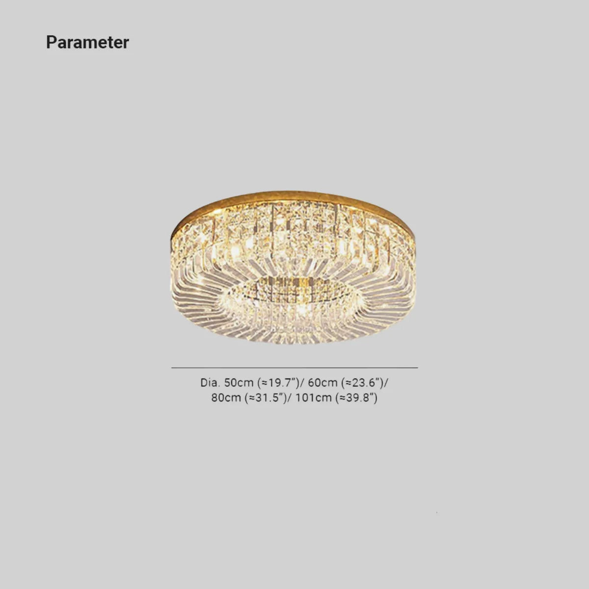 Kristy Luxe Plafondlamp van Metaal/Kristal