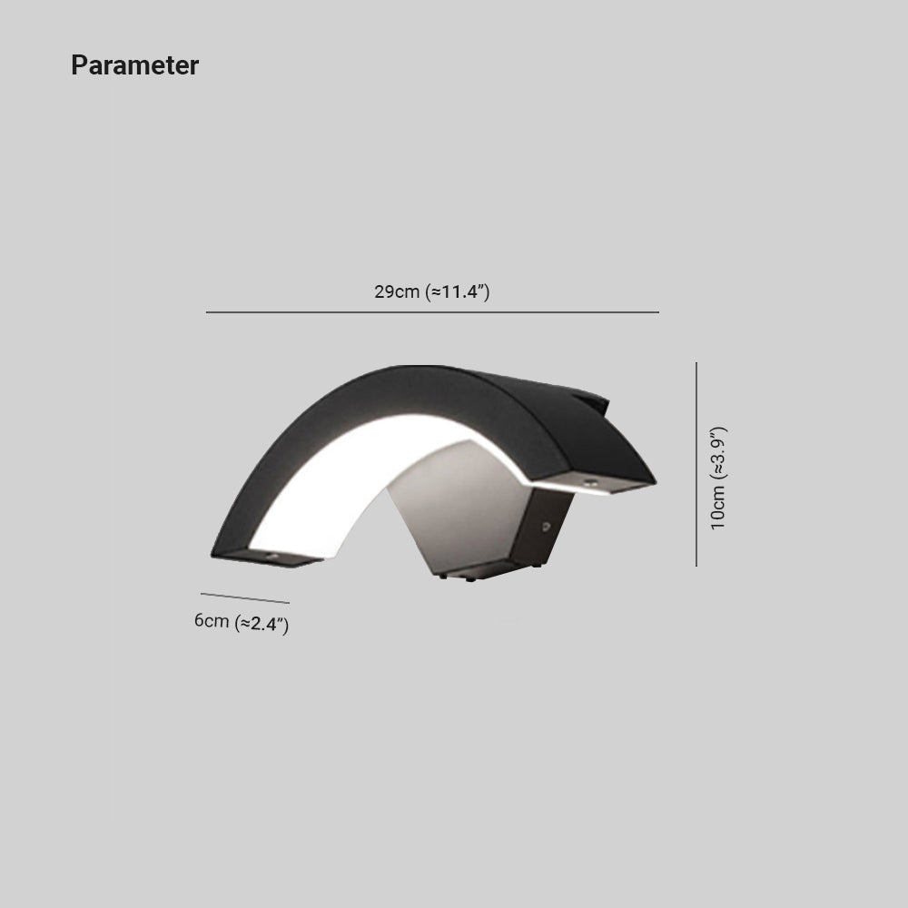 Nordic Arc Metaal LED Waterdichte Buitenwandlamp