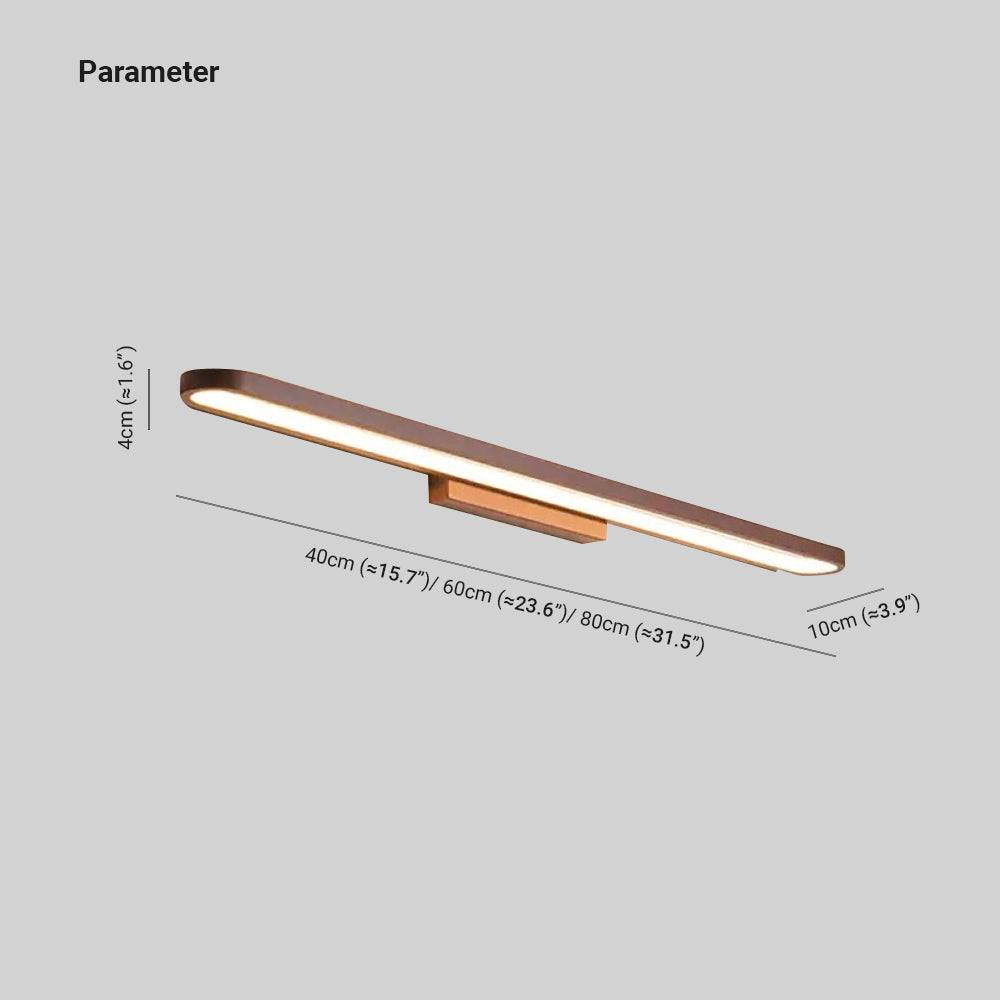 Arisha Moderne Wandlamp Linear, Koffie, Slaapkamer/Badkamer, Metaal