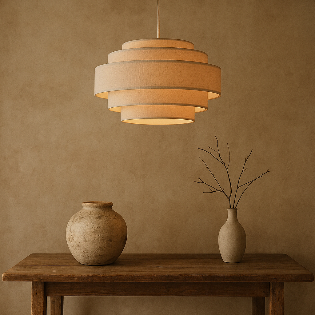 Wabi-Sabi Laagjes Stoffen Hanglamp
