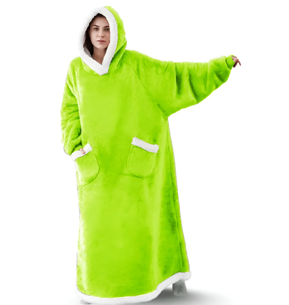 WarmWrap-hoodiedeken – Pluche flanellen trui in oversized model met zak