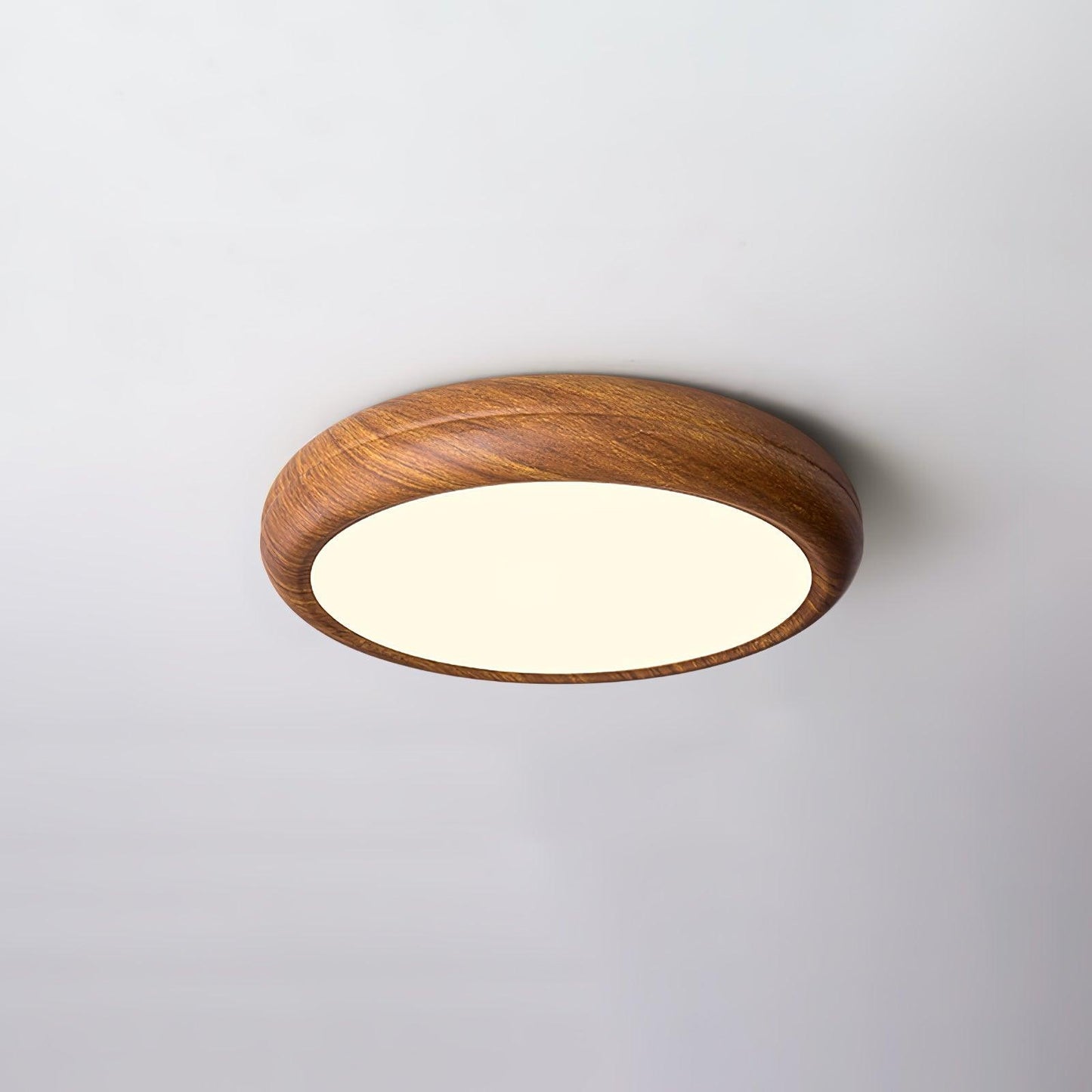 Houten Ronde Plafondlamp