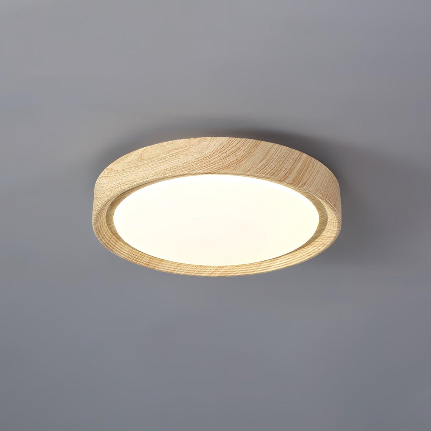 Houten Ronde Plafondlamp