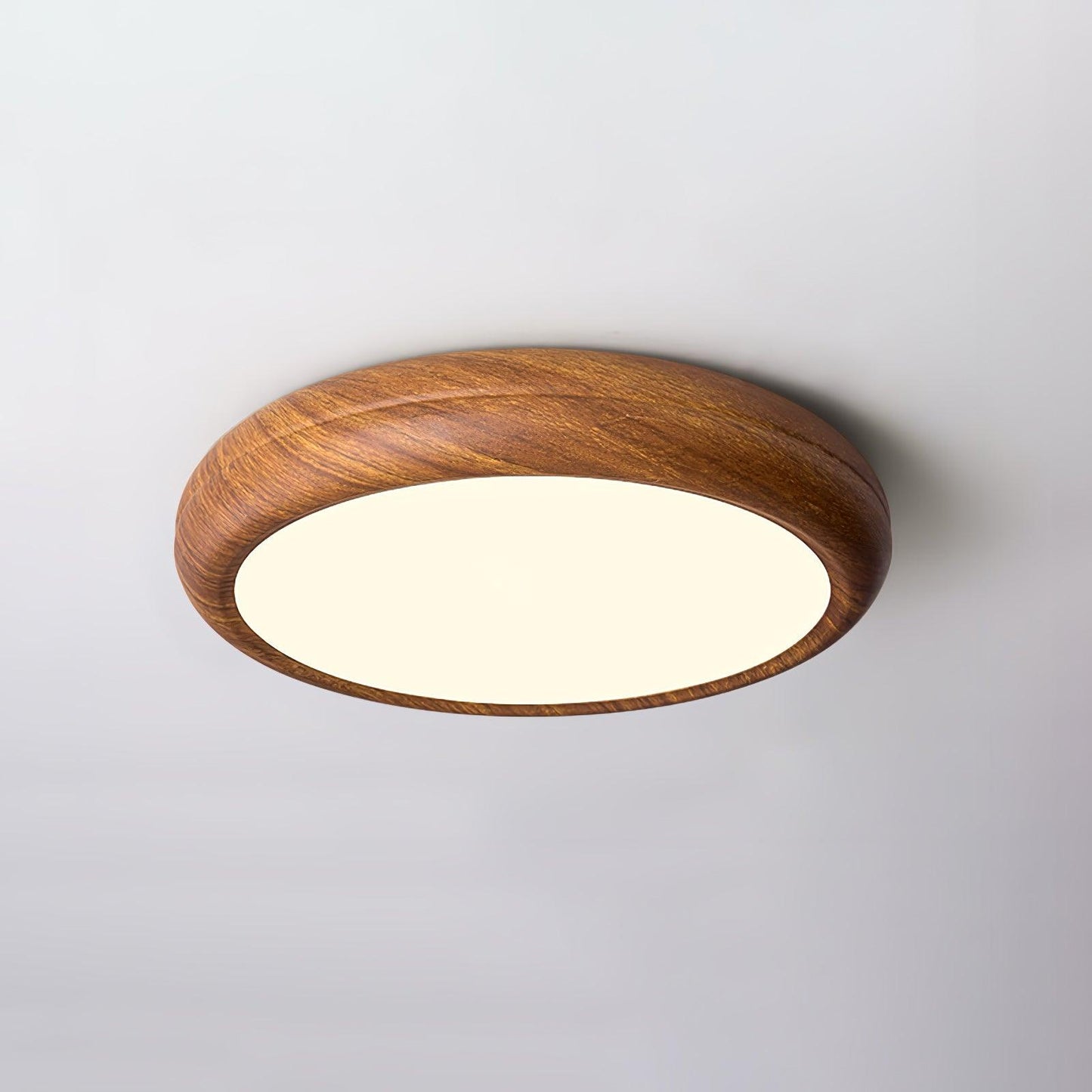 Houten Ronde Plafondlamp