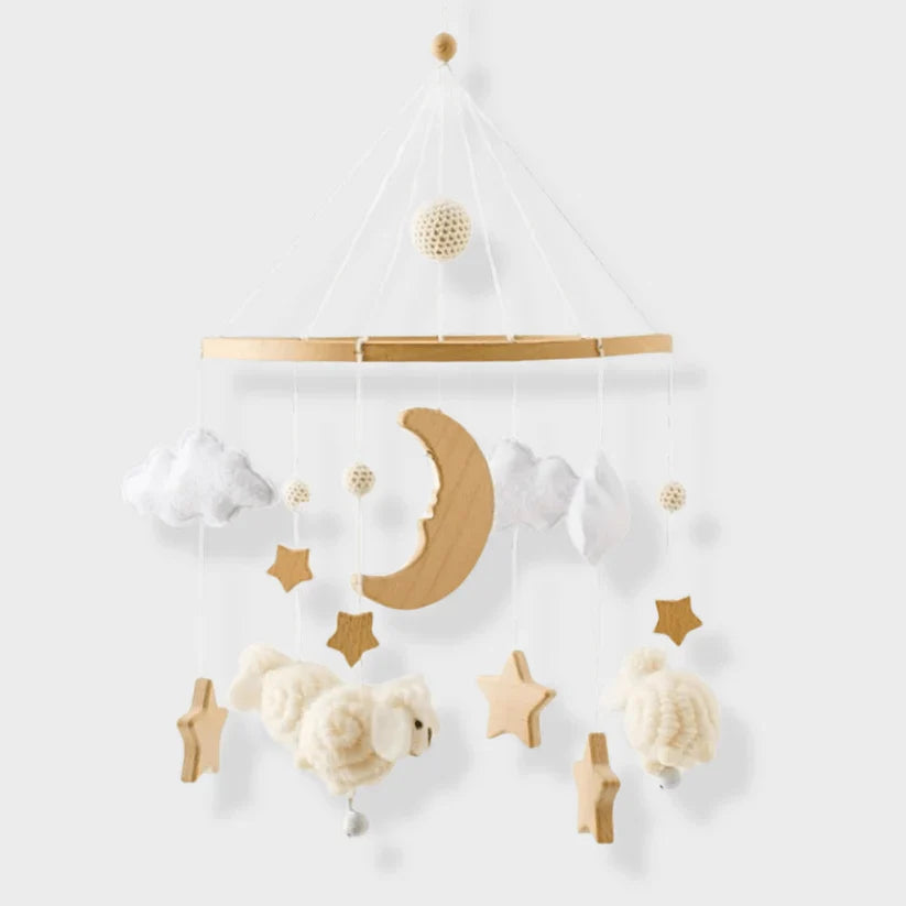 Mobiel voor Kinderen van Hout – Natuurlijke Mobiel voor Wiegen voor een Ontspannende Slaap en Decoratie van de Kinderkamer