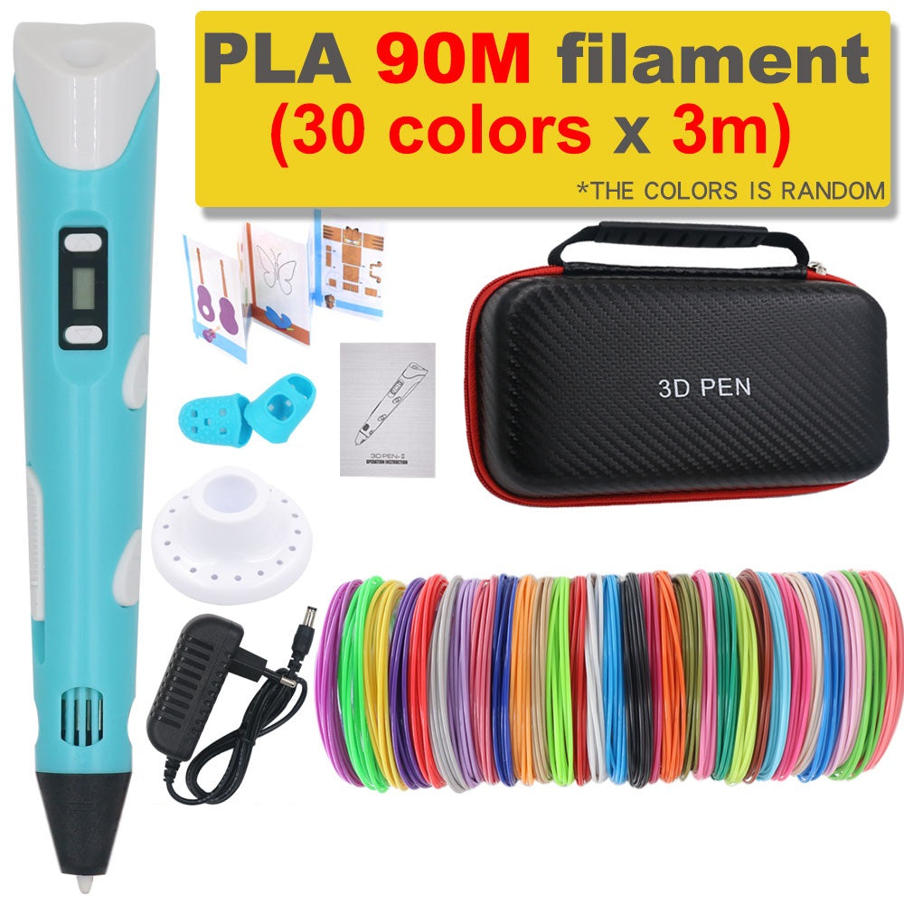 3D Print Pen DIY Tekenpen met 200M PLA Filament Kinderen Cadeau