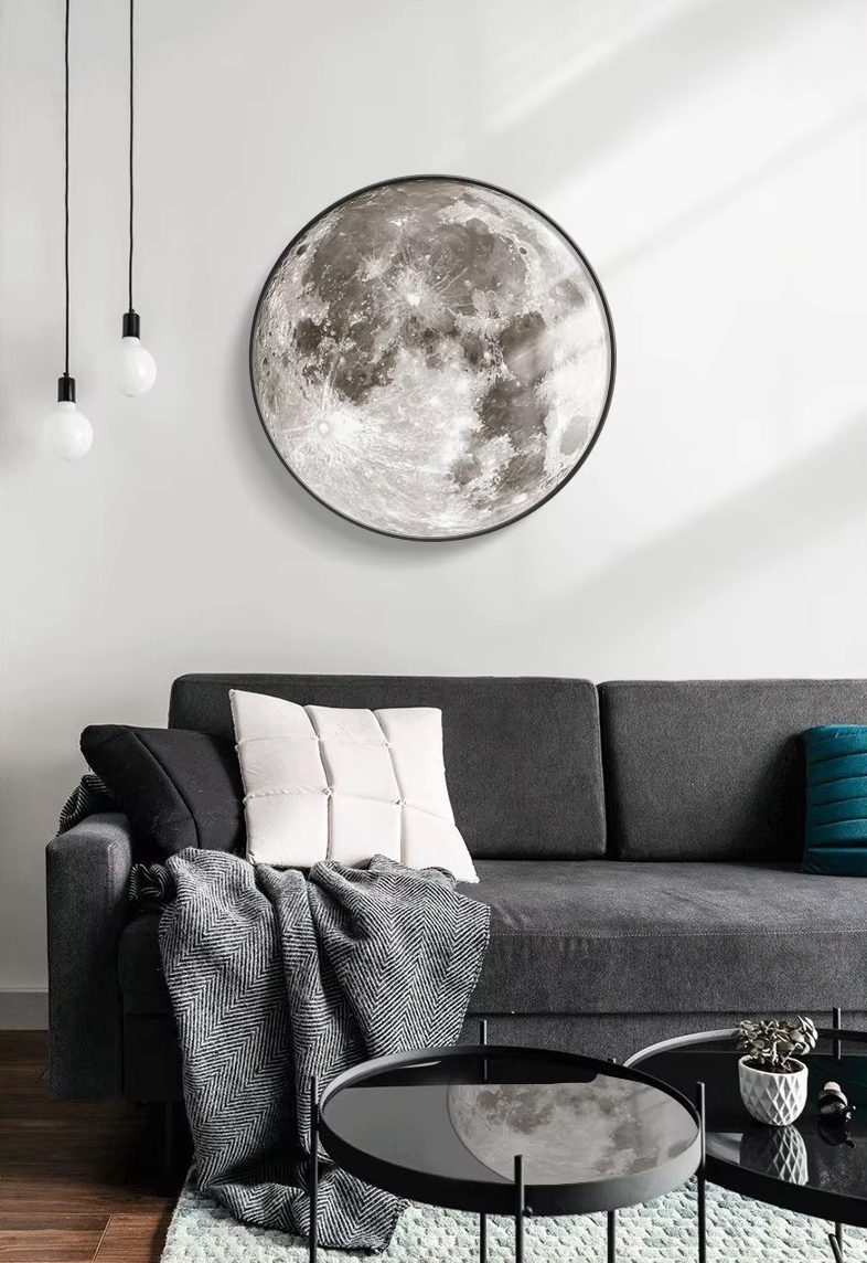 Decoratieve LED wandlamp in de vorm van een maan