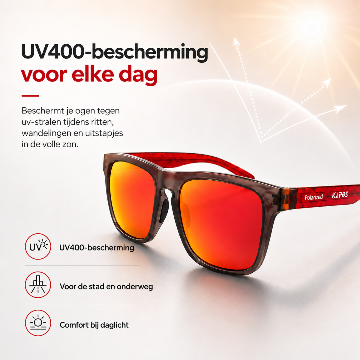 Polariserende zonnebril tegen blauw licht UV400 MetroGuard