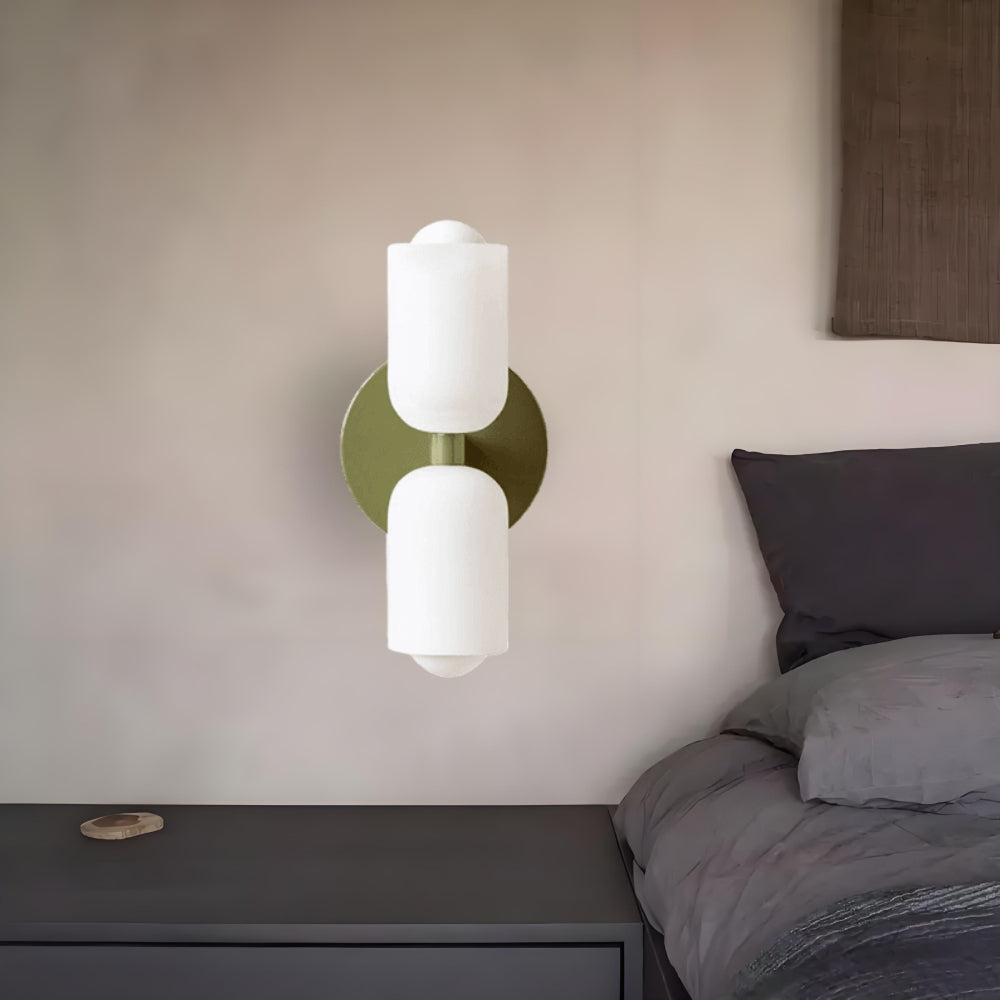 Elegant Crème Acryl Metaal Basis Minimalistische Wandlamp
