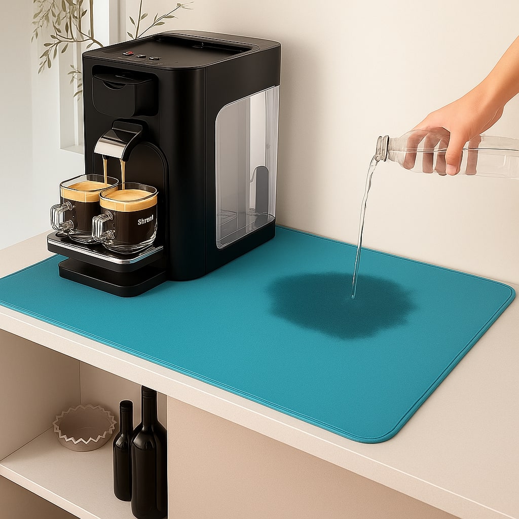Afvoermat voor de gootsteen | Onderlegger voor koffiezetapparaat | Antislipmat keuken | ReinVlak